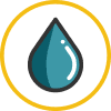 water.png water droplet with yellow ring around it clipart